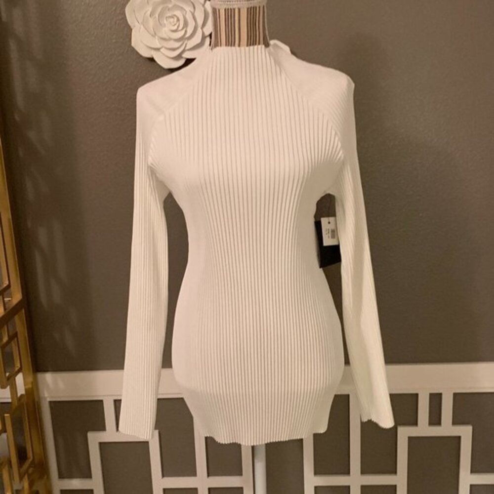Barbara Casasola Mock Neck Pleated Top NWT